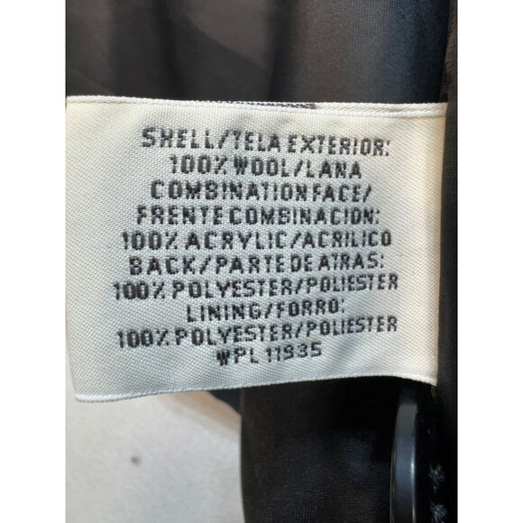 St. John's Bay Women's Faux Fur Wool Coat Long Sleeve Size X-Large Black - Picture 4 of 10